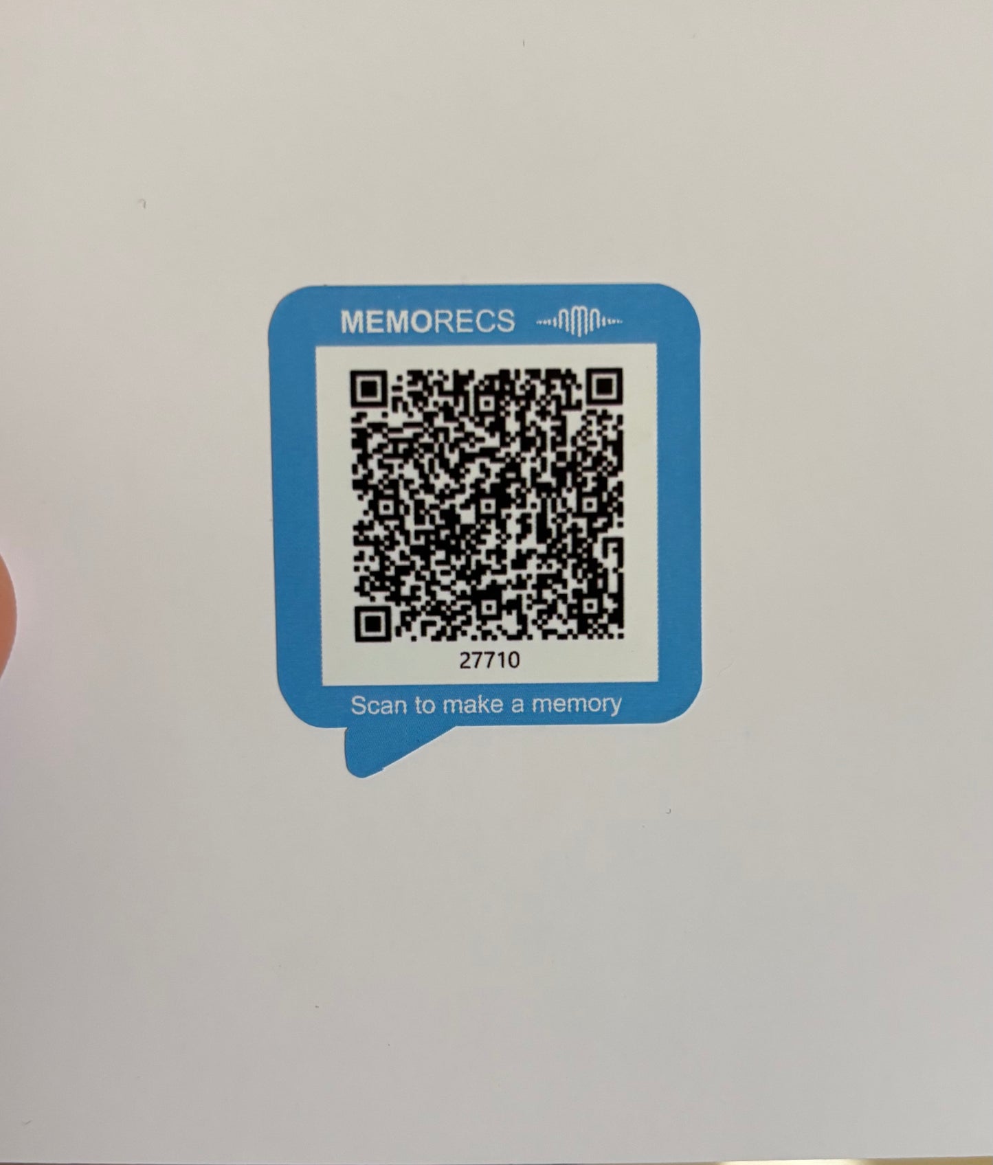 QR code card message