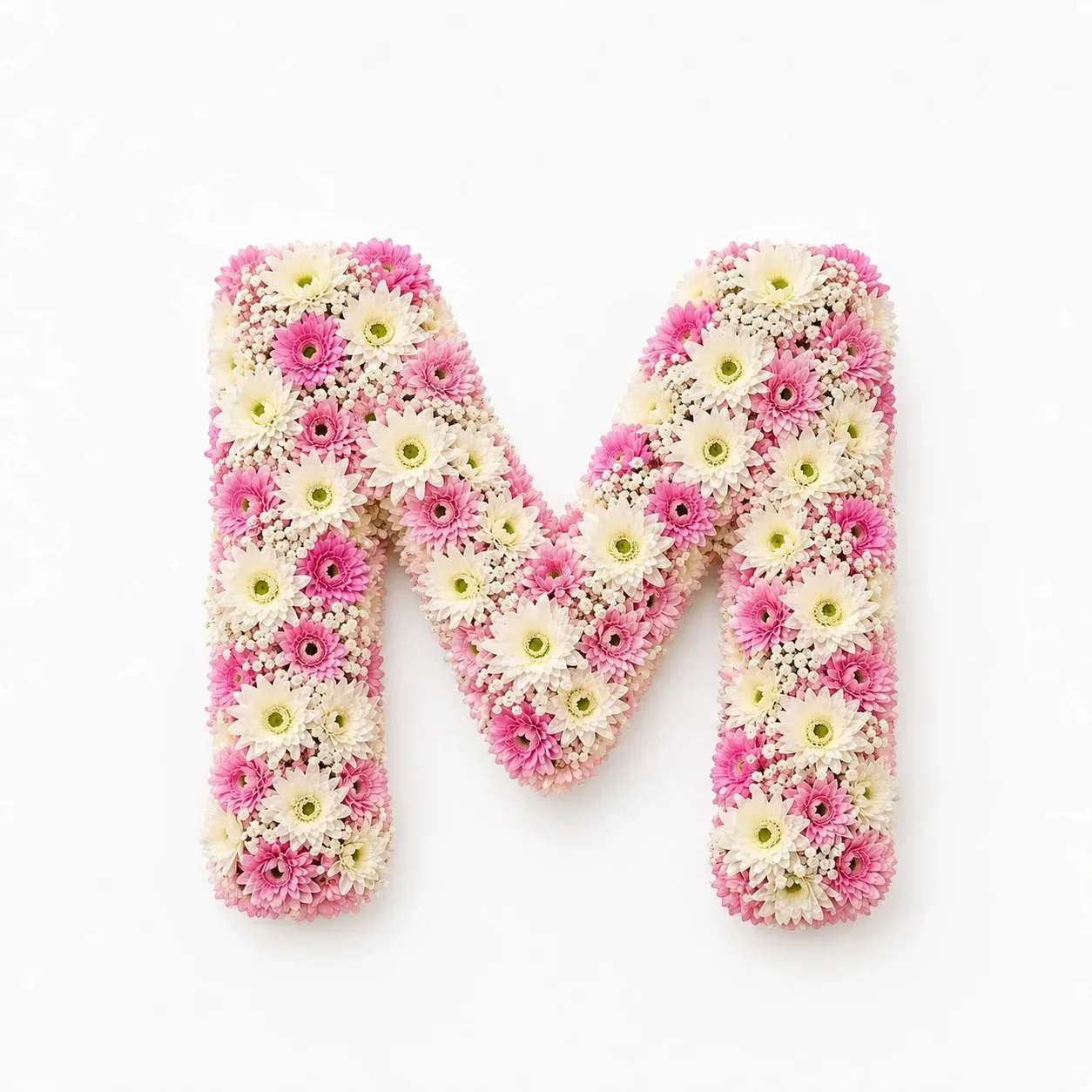Luxury Floral Letter M