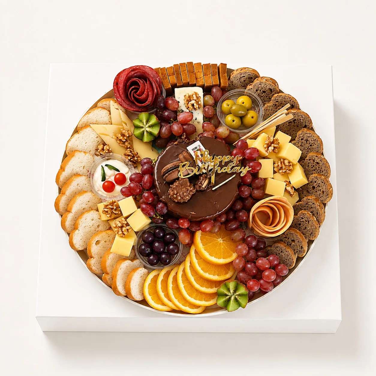 Gourmet platter with Cake