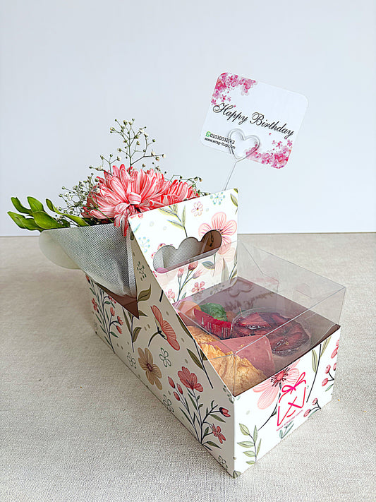 Breakfast Gift Box with Flowers