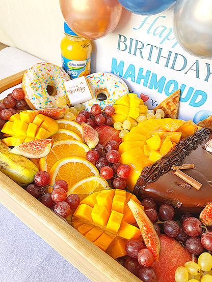 Royal Fruit Tray with a Cake