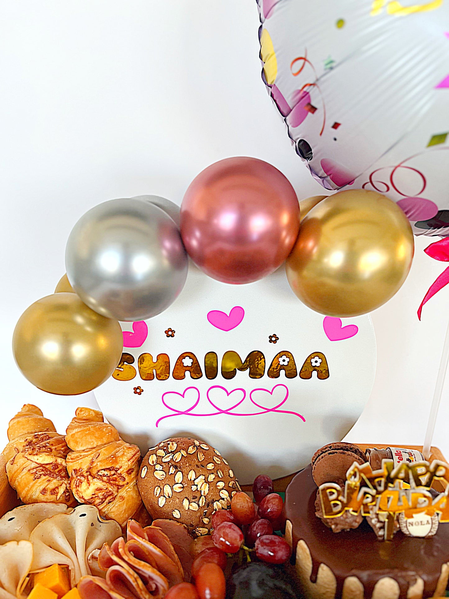 Royal cheese tray with Cake and Donuts