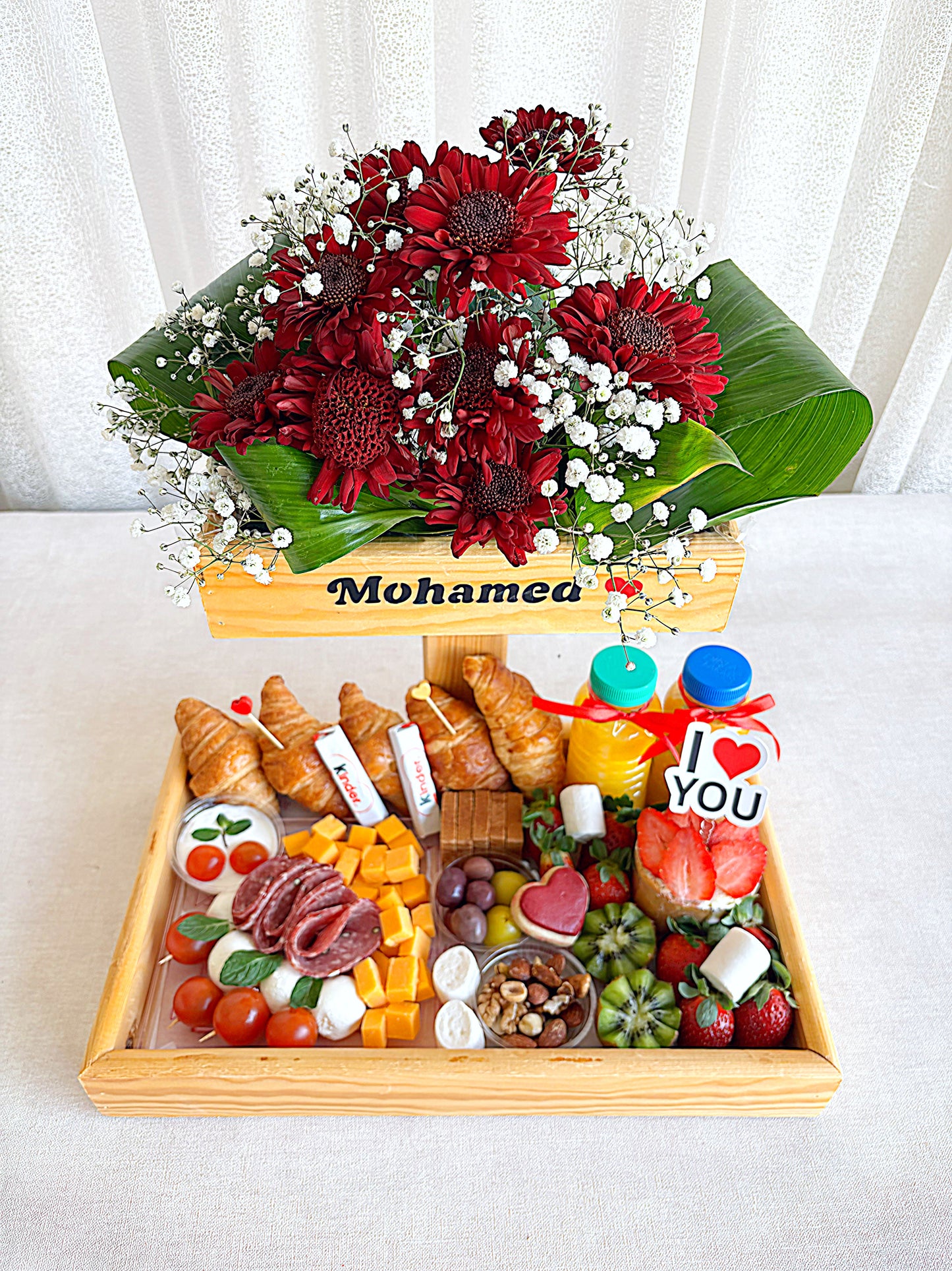 Couple Breakfast with flowers