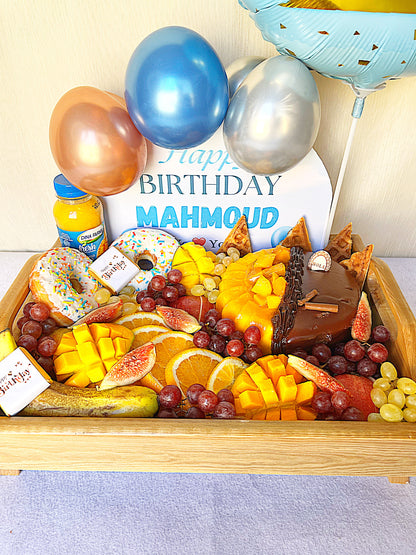 Royal Fruit Tray with a Cake
