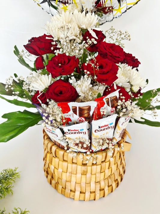 Floral & chocolate Basket